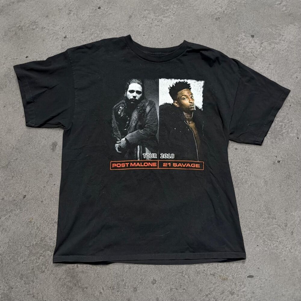 Post Malone 21 Savage Tour 2018 Black Shirt Mens Size XL